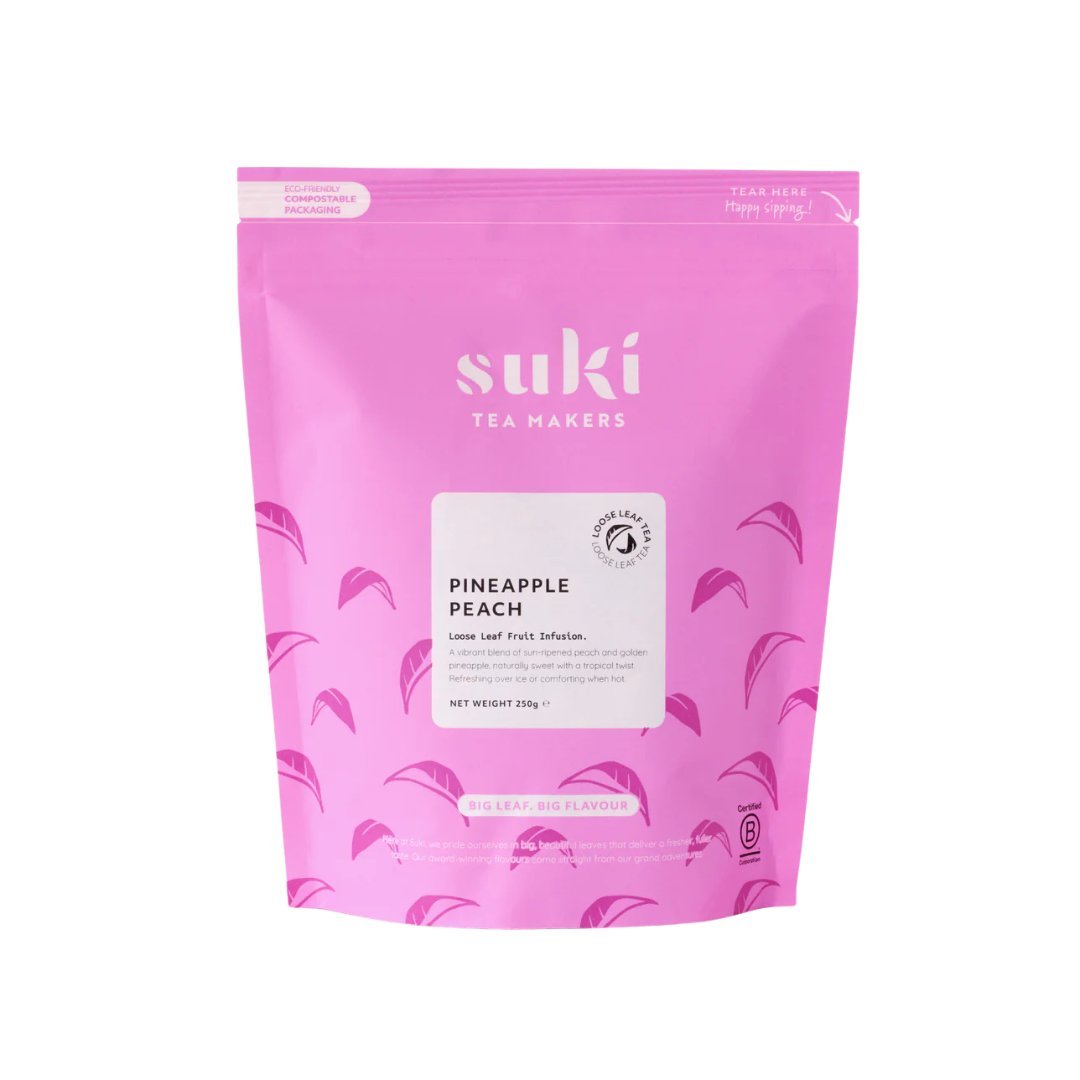 Herbata owocowa Suki Tea Pineapple Peach 250 g bez kofeiny sypana ananas brzoskwinia