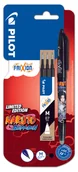 Pióra kulkowe - PILOT PIÓRO KULKOWE FRIXION BALL CZARNY 0,7 X1 + WKŁADY FRIXION X3 NARUTO - miniaturka - grafika 1