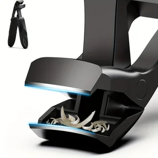 TEMU Obcążki do Paznokci z Poziomym Uchwytem dla Szerokiego Otworu, Wytrzymałe Nożyczki do Paznokci z Złapaniakiem, Zakrzywione Obcinaczki ze Stali - Akcesoria do paznokci - miniaturka - grafika 1