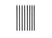 Urodziny dziecka - Świeczki urodzinowe długie czarno-złote - 15 cm - 8 szt. - miniaturka - grafika 1