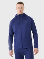 Bluzy męskie - 4F Bluza treningowa szybkoschnąca męska - granatowa XXL - miniaturka - grafika 1