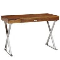Biurka - Biurko FineBuy stół biurowy 120x55 cm z litego - miniaturka - grafika 1