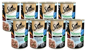 SHEBA puszka 12x400g Nature's Collection – mokra pełnoporcjowa karma dla dorosłych kotów, z białą rybą i wątróbką z przybraniem z marchewki, w terynie - Mokra karma dla kotów - miniaturka - grafika 1