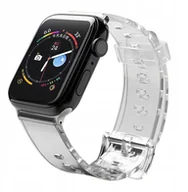 Akcesoria do smartwatchy - Pasek silikonowy bransoleta bransoletka Strap Light do zegarka Apple Watch 42 / 44 mm - czarny - miniaturka - grafika 1