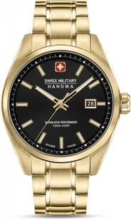 Zegarek Zegarek męski SWISS MILITARY SMWGH0004110 złoty klasyczny do pływania - Zegarki męskie - miniaturka - grafika 1