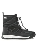 Buty dla dziewczynek - Sorel Śniegowce Youth Whitney II Short Lace Up NC3903-010 Czarny - miniaturka - grafika 1