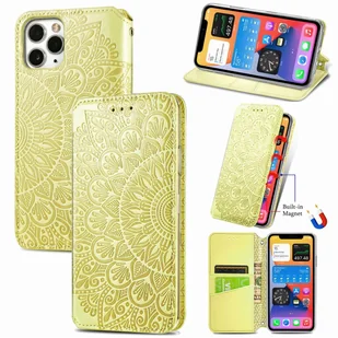 König Design Etui kompatybilne z Apple iPhone 11 Pro Max Etui na telefon komórkowy ze skóry syntetycznej - Etui na telefon komórkowy Żółty - Etui i futerały do telefonów - miniaturka - grafika 1