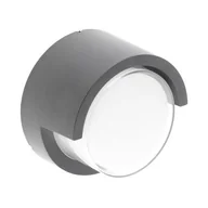 Oprawy, klosze i abażury - Oprawa elewacyjna okrągła LED CANTI II szara - miniaturka - grafika 1