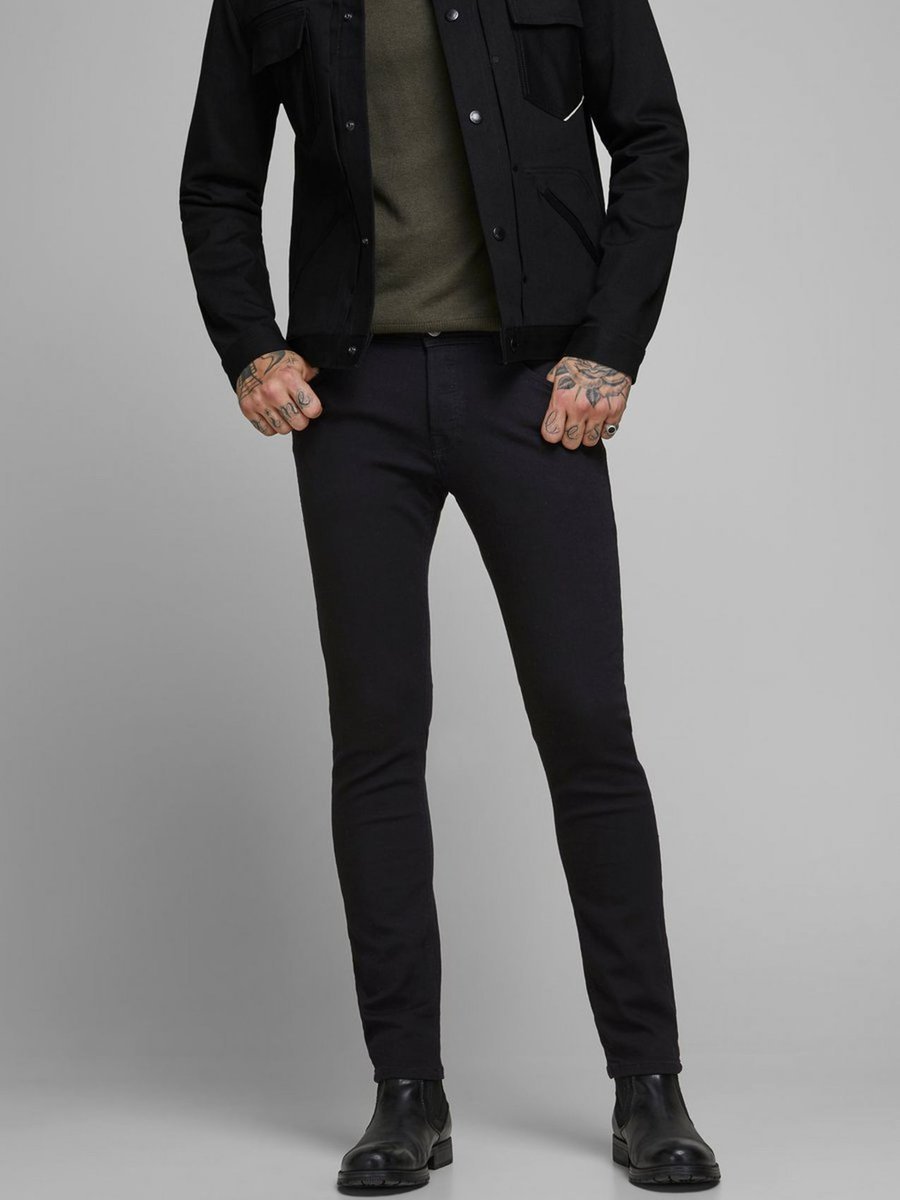 jeansy męskie jack and jones 12152346 glenn czarny denim