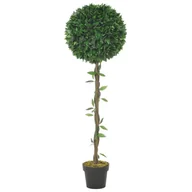 Sztuczne drzewka - vidaXL Sztuczne drzewko laurowe z doniczką, zielony, 130 cm - miniaturka - grafika 1