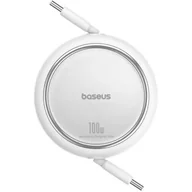 Kable USB - Kabel USB-C - USB-C BASEUS Free2Pull Mini 100W 1.5 m Biały - miniaturka - grafika 1