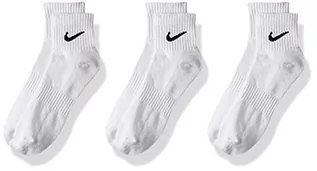 Skarpetki męskie - Nike Everyday Cushion skarpety męskie typu Ankle, 3 sztuki w opakowaniu biały Weiß (White/Black/100) 34-38 EU SX7667-100-Small - grafika 1