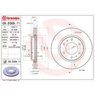 Tarcze hamulcowe - Tarcza hamulcowa BREMBO 09.E069.11 - miniaturka - grafika 1