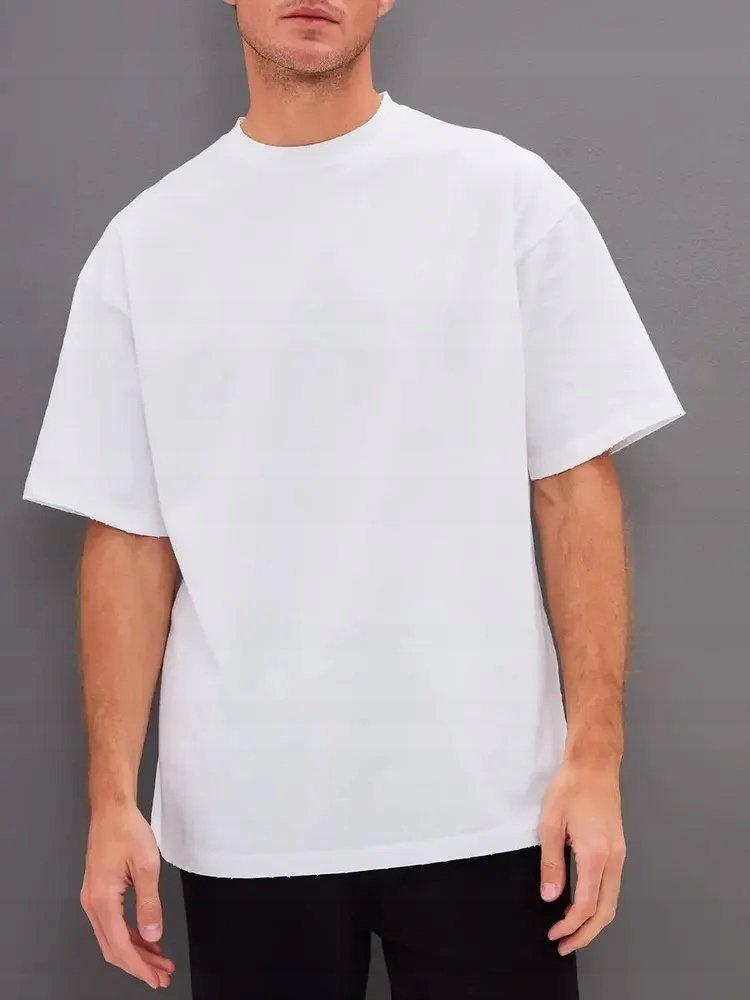 Zestaw 2xBawełniana Koszulka T-shirt Pinx, bez wzoru, 3XL, biały
