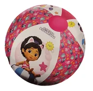 Piłki dla dzieci - KOCI DOMEK GABI Piłka Dmuchana do pływania i zabawy - miniaturka - grafika 1