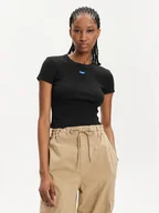 Koszulki i topy damskie - Hugo T-Shirt Baby 50510749 Czarny Slim Fit - miniaturka - grafika 1