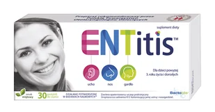 Polski Lek Entitis x 30 pastylek do ssania o smaku miętowym - Przeziębienie i grypa - miniaturka - grafika 1