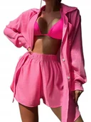 Bluzki damskie - KOMPLET PLAŻOWY KOSZULA I SPODENKI NA LATO XL - miniaturka - grafika 1