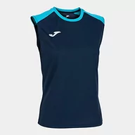 Koszulki i topy damskie - Joma Damski tank top Eco Championship t-shirt granatowy, turkusowy, fluorescencyjny, S - miniaturka - grafika 1