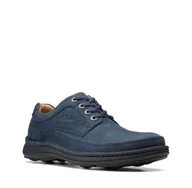 Półbuty męskie - Clarks Nature Three [Navy Nubuck] - Rozmiar 41.5 - miniaturka - grafika 1