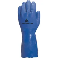 Rękawice robocze - DELTA PLUS PETRO VE780 RĘKAWICE CHEMICZNE Z PVC NA WKŁADZIE Z BAWEŁNY, CAŁKOWICIE POWLEKANE, DŁ. 30 CM; NIEBIESKI - miniaturka - grafika 1