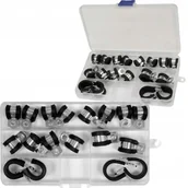Narzędzia warsztatowe - ZESTAW OPASEK ZACISKOWYCH METALOWO GUMOWYCH 18 SZTUK STAL GALWANIZOWANA - miniaturka - grafika 1