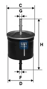 UFI 31.624.00 Filtr paliwa - Filtry paliwa - miniaturka - grafika 1