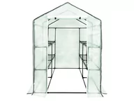 Szklarnie ogrodowe - Mini tunel szklarniowy z półkami szklarnia 1,4x1,4x2m Zielony - miniaturka - grafika 1