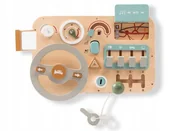 Zabawki sensoryczne - DREWNIANA SENSORYCZNA KIEROWNICA MONTESSORI DLA DZIECI ZABAWKA EDUKACYJNA - miniaturka - grafika 1