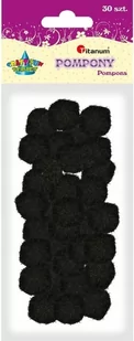 TITANUM Pompony 2,5cm,30szt.czarne - Dekoratorstwo - miniaturka - grafika 1