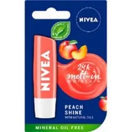 Balsamy do ust - Nivea LIP CARE POMADKA OCHRONNA PEACH SHINE 4.8G - miniaturka - grafika 1