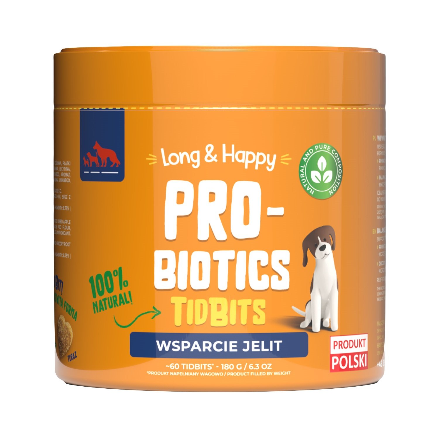 Long & Happy Probiotics Preparat Wzbogacający Florę Bakteryjną Jelit Dla Psa