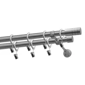 Karnisze - Karnisz podwójny 19/19 mm Zylinder nikiel 240 cm - miniaturka - grafika 1