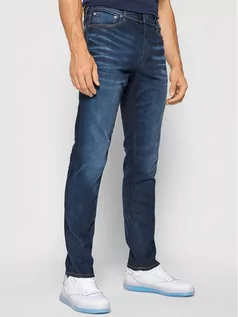 Spodnie męskie - Jack&Jones Jeansy Tim 12118215 Granatowy Slim Fit - grafika 1