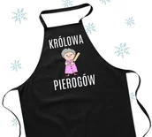 Fartuchy i rękawice kuchenne - FARTUCH KUCHENNY NA PREZENT KRÓLOWA PIEROGÓW - miniaturka - grafika 1