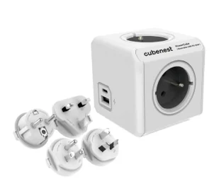 Cubenest PowerCube Rewirable USB A+C PC620 PD 20W Szary - Przedłużacze i rozgałęźniki Cubenest PowerCube Rewirable USB A+C PC620 PD 20W Szary - Przedłużacze i rozgałęźniki - miniaturka - grafika 1