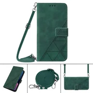 Etui i futerały do telefonów - Foxdock Kompatybilny z Samsung Galaxy A71 4G Pełna ochrona Miękkie etui na telefon z klapką ze skóry PU z uchwytem na karty i długim paskiem Zielony - miniaturka - grafika 1