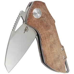 Nóż składany Bestech Riverstone Natural Canvas Micarta, Satin 154CM by Frank Grissom (BL03E) - Noże - miniaturka - grafika 6