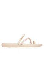 Klapki i japonki damskie - Crocs Japonki Miami Toe Loop 209862 Beżowy - miniaturka - grafika 1