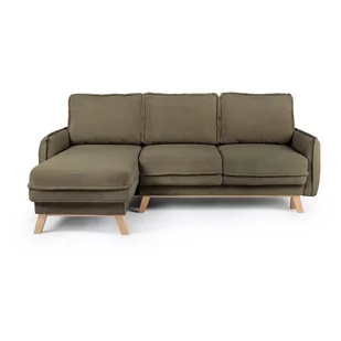 Jasnozielony sztruksowy rozkładany narożnik Tori – Bonami Selection - Narożniki - miniaturka - grafika 1