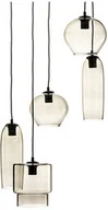 Lampy sufitowe - Euluna - Svala 5 Round Lampa Wisząca Przezroczysty Przydymiony Szary/Czarny -Euluna - miniaturka - grafika 1