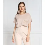 Bluzki damskie - DKNY Bluzka | Oversize fit | z dodatkiem lnu - miniaturka - grafika 1