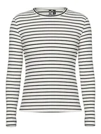 Koszulki i topy damskie - Pieces Koszulka "Ruka" w kolorze czarno-białym - miniaturka - grafika 1