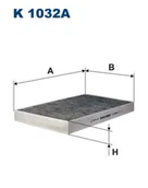 Filtry kabinowe - Filtron Filtr, wentylacja przestrzeni pasażerskiej K 1032A K 1032A - miniaturka - grafika 1