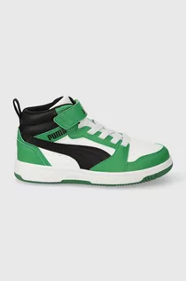 Buty dla dziewczynek - Puma sneakersy dziecięce Rebound V6 Mid AC+ PS kolor zielony - grafika 1