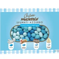 Bombonierki i czekoladki - 1Kg Maxtris Ciocomandorla Sfumati Azzurro - niebieskie dragées - miniaturka - grafika 1