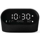 Wyposażenie pokoiku dziecięcego - Budzik LEXON Ray Clock LR155MN3 Czarny - miniaturka - grafika 1