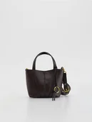 Torebki damskie - Reserved - Torebka shopper z zawieszką - mahoniowy - miniaturka - grafika 1