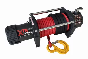 Wyciągarka XTR 13500lbs [6130kg] z liną syntetyczną 12V (lina: 9,5mm szara dyneema 27m 9800kg +hak zdejmowany) 81880009 - Wciągarki - miniaturka - grafika 2