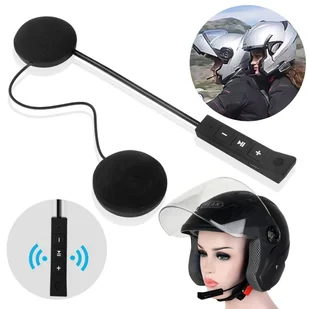 SŁUCHAWKI BLUETOOTH KASK MOTOCYKL DO KASKU MUZYKA - Interkomy - miniaturka - grafika 1